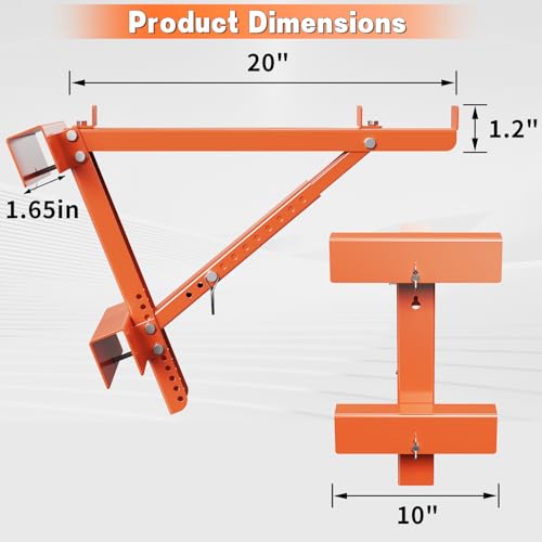 ERFEI 2 Pack Ladder Jacks for Scaffolding Platform Heavy Duty Steel Ladder Jacks Scaffold Bracket Extension Ladder Jack for Roofing Painting Jobsite 20 inch Platform