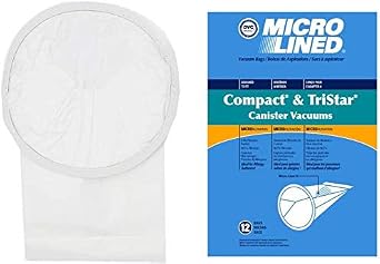 DVC Micro-Lined Paper Replacement Bags For TriStar and Compact Cleaning Systems C6, C8, C9, C80, CXL, EXL, A101-12 Bags