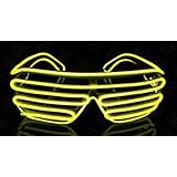 (ゴールドガーデン) Goldgarden 光る LED 眼鏡 メガネ サングラス 余興 アイテム 蛍光 選べる 3 色 パーティ イベント 宴会 (イエロー)