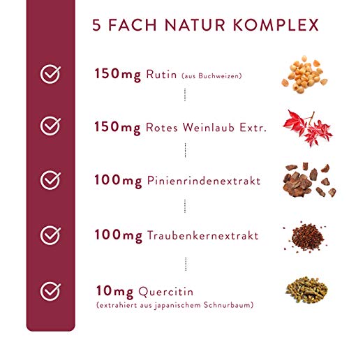 Venen Kapseln Vitalplant mit Rotem Weinlaub