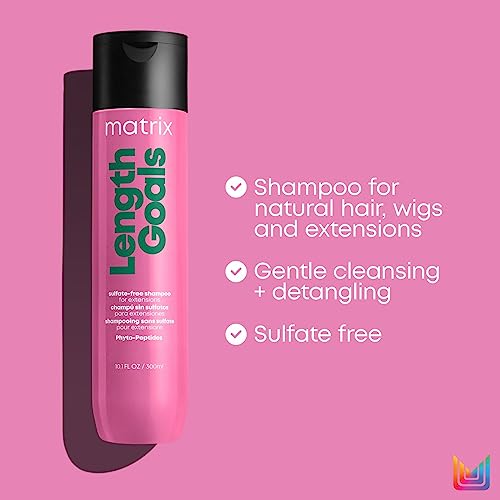 Matrix Length Goals Shampoo And Conditioner Set For Extensions | Softens & Nourishes Hair | Paraben Free | Detangling | For Natural Hair, Hair Extensions & Wigs | Packaging May Vary | 10 Fl. Oz. #TOP3