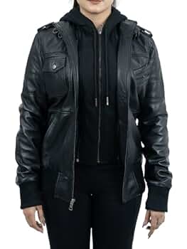 【新品未使用】M blind chic Gorilla Jacket レディース GOKTOG Hooded Leather Jacket Women, Vegan Leather Jacket