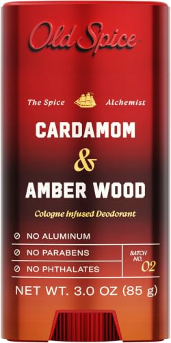 Image of ld Spice Aluminum Free Deodorant for Men, The Spice Alchemist Collection, 24 /7 Cologne Infused Scent,No Trade Off Formula,Free of Parabens & Phthalates, Cardamom+Amber Wood Scent, 3.0 oz (Pack of 12)