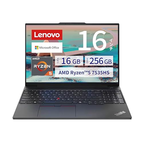 yz Lenovo ThinkPad E16 Gen 2 AMD m[gp\R 16C`/AMD Ryzen? 5 7535HS vZbT[/ 16GB/256GB/Windows 11 Pro/vCoV[Vb^[twebJ C