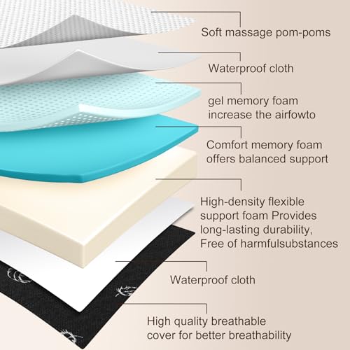 Crib Mattress, Dual-Sided Comfort Baby and Toddler Bed Mattress with Cool Gel Memory Foam, Triple-Layer Breathable Premium Baby Mattress for Infant and Toddler with Removable Outer Cover -White&Black - Thumbnail 5