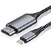 Produktbild [4M lange Version]HDMI Kabel für iPhone, HDMI Konverter Kabel, Telefon/Pad/Pod zum TV, HDMI Verbindungskabel, OS 11, 12, 13, 14, YouTube TV Ausgang, High Definition HD1080P grau