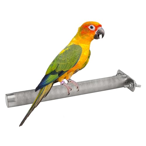 Perchoir pour perroquet avec surface de meulage des griffes en inox M - 2