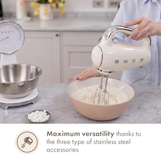 Smeg Red 50's Retro Style Electric Hand Mixer… (Cream)