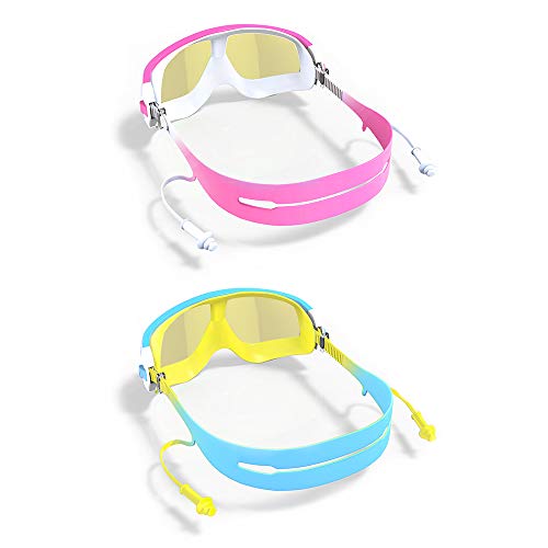 image for MOTOEYE Kids Swim Goggles Pack of 2,for Children and Early Teens,Boys 
