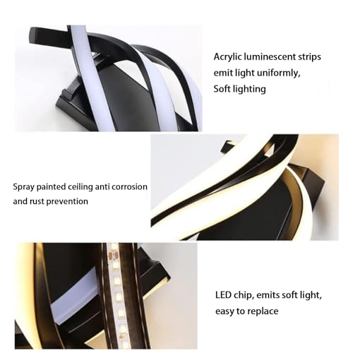 Lámpara de pared lineal para dormitorio con luz espiral regulable de relax 2