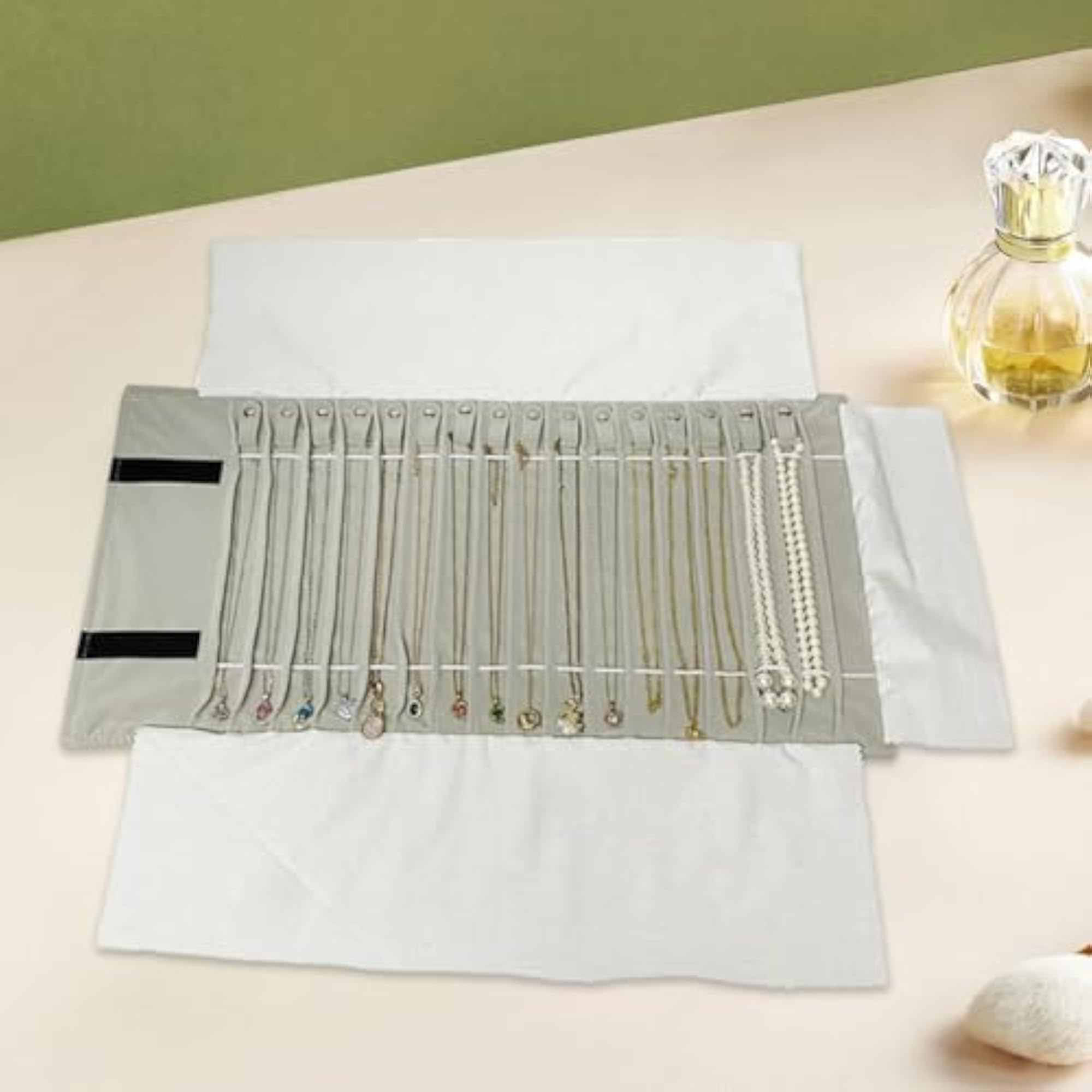 Jewelry Storage Roll Bag Multifunctional Organizer for Chains