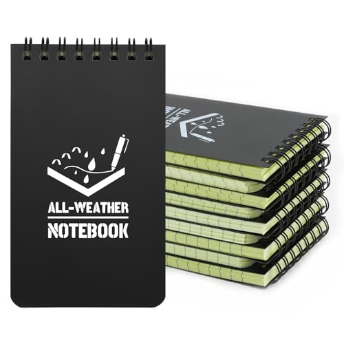 RETON 10 Pièces Carnets Étanches, 3 x 5 Pouces Imperméables