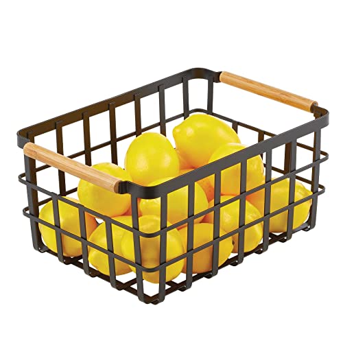 mDesign Caja multiusos de metal – Caja organizadora multifunción para cocina, despensa,...