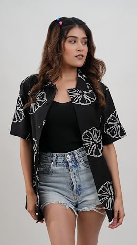 Image of Leriya Fashion Tops for Woman | Casual Top for Women Stylish Western Outfit | Collared Button Shirt for Women Oversized | Girls Professional Shirt for Office and Daily Outfit