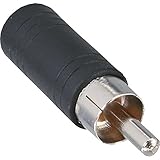 InLine - Adaptador de audio (conector RCA macho a conector jack hembra de 3,5 mm, mono, adaptador de audio en línea, conector RCA a conector hembra de 3,5 mm)