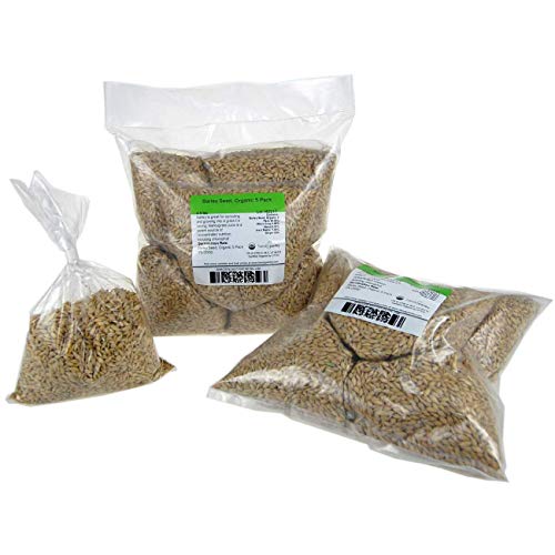 Organic Barley Seeds - 9 Lbs in Pre-Measured Bags for 10x20 Trays - Whole (Hull Intact) Barleygrass Seed - Ornamental Barley Grass, Juicing Organic Barley Seeds - 9 Lbs in Pre-Measured Bags for 10x20 Trays - Whole (Hull Intact) Barleygrass Seed - Ornamental Barley Grass, Juicing