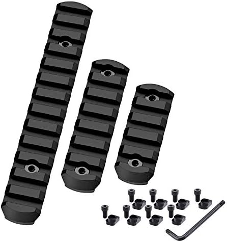 Feyachi Keymod Picatinny Rail Sections, 5 7 13 Slots Aluminum Picatinny Rail Sections for Keymod System with 8 T-Nuts and 8 Screws