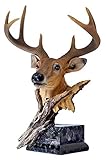 WQQLQX Statue Hirschkopf Skulptur, Rentierkunst Skulptur Weihnachten Harz Hirsche Kopf Statue Tier Ornamente Büro Desktop Art Deco Figuren Dekoration Skulpturen