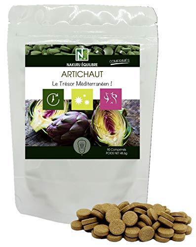 NAKURU - NAKURU | Artichaut | Gamme Équilibre | Fabriqué en France (90 Comprimés de 540mg / Poids Net: 48,6g)
