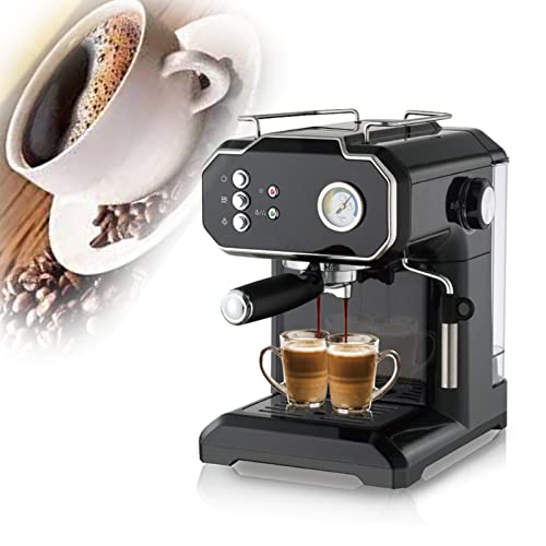 Espresso Machine with Milk Frother, 15 Bar Coffee Maker, 1.5L Water Tank for Cappuccino and Latte, Compact Design for Home and Office Use