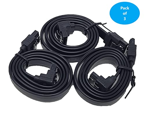 Cable SATA III 20" con conector recto y ángulo de 90° 3 unidades miniatura 2