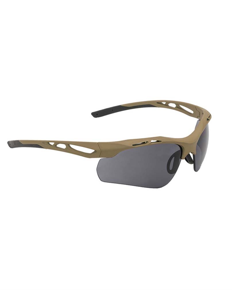 Swiss Eye Men's Coyote Safety Glasses - Eye Attac, Polycarbonate Lenses, Rubber Frame, Smoke/Orange/Clear Lens, Unisex-Adults