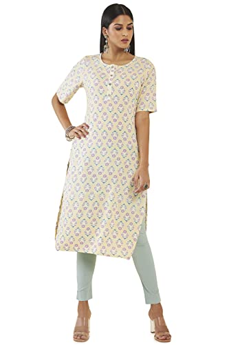 Image of Soch Women Rayon Regular Fit Floral Kurta