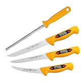 ✔ Wetzstahl 23cm ✔ Ausbeinmesser gerade breit 18 cm