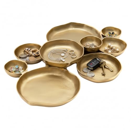 Nine Grid Decorative Tray | Round Serving Bowl Cluster, Exquisite Serving Dish, Elegant Home Accent, Party Entertaining Display for Guests Wedding Home Decor