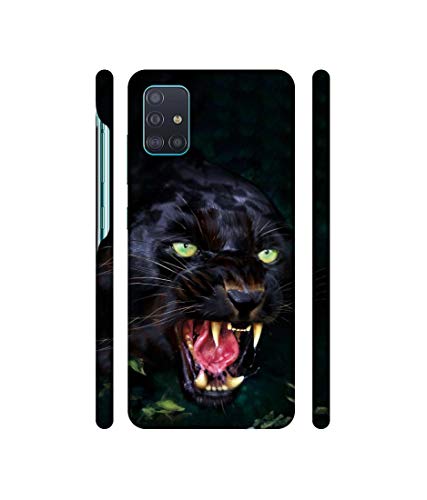 Image of Amazon Brand - Solimo Designer Angry Black Tiger Face 3D Printed Hard Back Case Mobile Cover for Samsung Galaxy A51