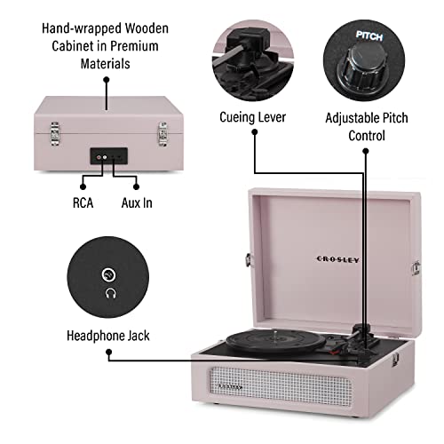 Image of Crosley CR8017B-AM Voyager Record Player, Amethyst