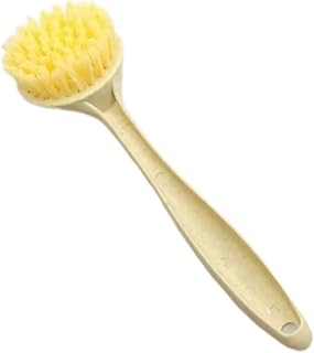 TELONI Brush Pot Brush Dishwashing Long Handle Cleaning Brush Kitchen Dishwashing Pots and Pans Brush Kitchen Cleaning Brush (Color : Beige)