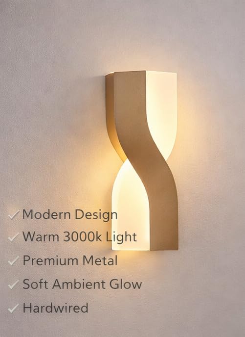 Image of blissbells Crystal Wall Light, LED Decorative Sconce (S-Shape Twisted Sconce)