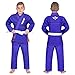 Elite Sports IBJJF Ultra Light BJJ Brazilian Jiu Jitsu Gi for Kids with Preshrunk Fabric and Free Belt, C2, Blue