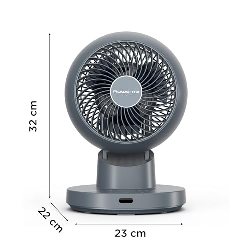 Rowenta Turbo Swift Compact, Ventilateur de table, Rafraîchissement intense et silencieux, Oscillation multidirectionnelle, QV2540F0
