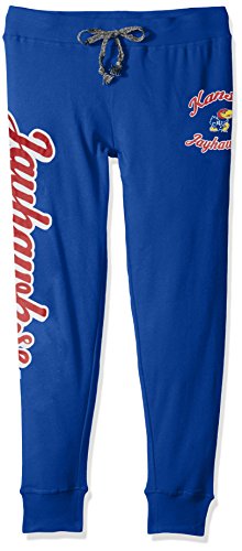 NCAA Kansas Jayhawks Juniors Boyfriend Jogger, Royal, X-Small(0-1)