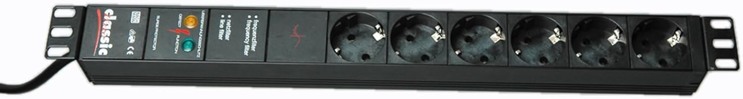 Bachmann 19 Zoll Steckdosenleiste 6x Steckdose GVS 1HE (333.536)