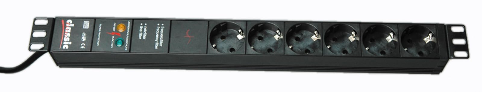 Bachmann 333.536 19Z 1HE 6-Fach Steckdosenleiste