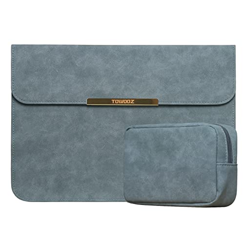 TOWOOZ Laptop Sleeve 13 Inch, Sleeve for MacBook Air 13.6 Inch A2681 Compatible with MacBook Air Pro 13-14 Inch M1 M2 Chip/iPad Pro 12.9/Dell XPS 13/Surface Pro X, MacBook Sleeve 13 inch with Pouch