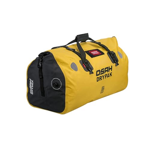 Greanthour Waterproof Duffel& Luggage Bag - Motorcycle Dry Bag Tail Saddle Bags with Roll Top Closure,Large Storage Space,for Camping, Kayaking, Fishing & Traveling(Yellow, 60L) by Greanthour - Used condition - US$46.73