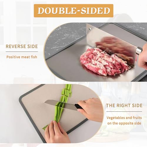 Xinhuishqz Cutting Board Double Sided,Stainless Steel Cutting Board For Kitchen thumb #1