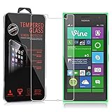 Cadorabo 3x Panzer Schutz Glas für Nokia Lumia 730-3 Stück Schutzfolie in Ultra-Klar Hüllen fre&lich - Gehärtetes (Tempered) Glas Dipslayschutz Folie in 9H Festigkeit Anti Kratzer