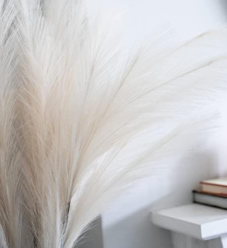 100cm Tall Pampas Grass Beige Faux, Decorative Artificial Flora, Large Feathers Pampass, Long Stem Artificial Fake Plants Branches For Floor Vases, Bedroom Accessories, Preppy Room Decor Aesthetic