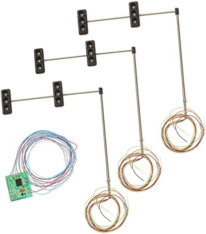 AMLESO 3 Traffic Light HO OO Scale Model Level Crossing Led Road Signal 7 cm 4#
