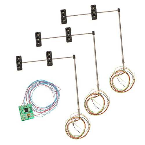 Amleso 3 Traffic Light Ho Oo Scale Model Level Crossing Led Road Signal 7 Cm 4# #TOP2