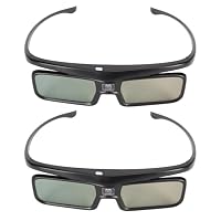 2Pcs DLP Link 3D Glasses, Rechargeable Active Shutter Eyewear Compatible with AWOL VISION LTV-2500, LTV-3000 Pro, LTV-3500 Pro, Vanish TV & Other DLP-Link 3D Projectors