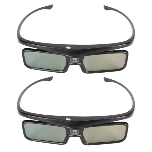 2Pcs DLP Link 3D Glasses, Rechargeable Active Shutter Eyewear for 3D DLPLink Projectors, Compatible with AWOL, for LTV-3000 Pro/3500 Pro & Other DLPLink