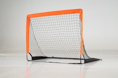 COSTWAY Lot de 2 Cages de Football Pliables, Enfant Exterieur (Orange,120 x 96 x 96 cm)