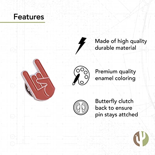 Image of Desert Cactus University of Texas Austin Lapel Pin UT Austin Longhorns Logo Enamel Made of Metal for Blazers, Bags and Jackets