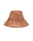 L*Space Seville Hat, Structured 100% Raffia Bucket Hat, Sun Shade Summer Accessory, Tie Crown Detail, Beach Vacation Headwear, Brown